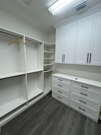 Master bedroom custom closet in Bradenton FL