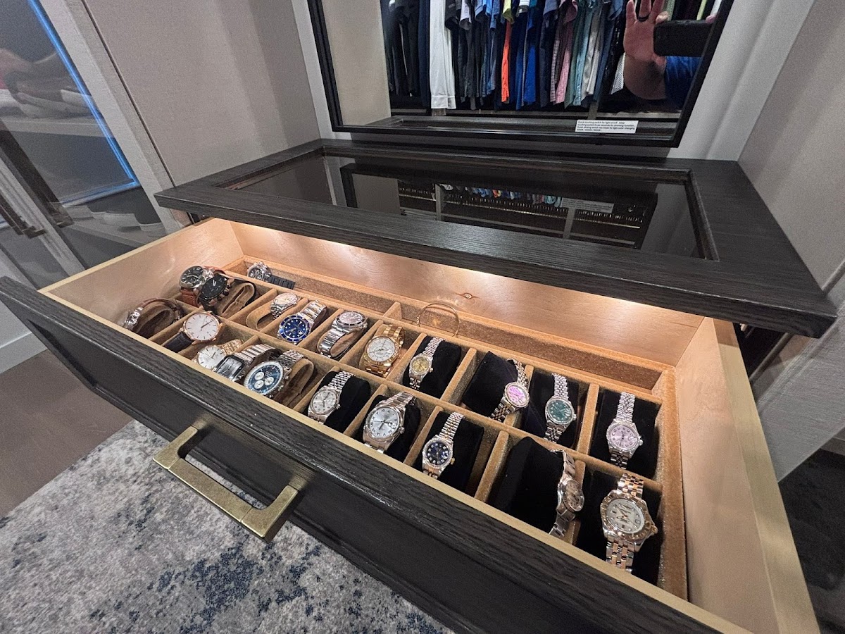 Custom storage system showcasing precision craftsmanship in Sarasota FL